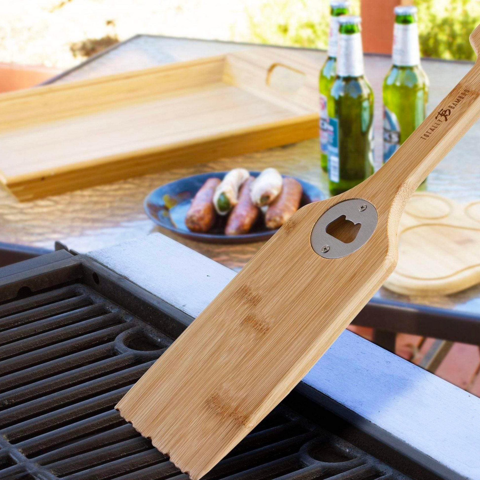 Totally Bamboo BBQ Grill Scraper with Bottle Opener - Shop BirdieBox