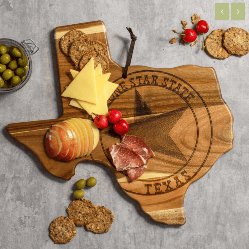 Totally Bamboo Texas State Shaped Cutting & Serving Board - Shop BirdieBox